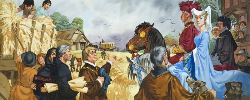 Utleier og leietaker (gouache på papir) av Angus McBride