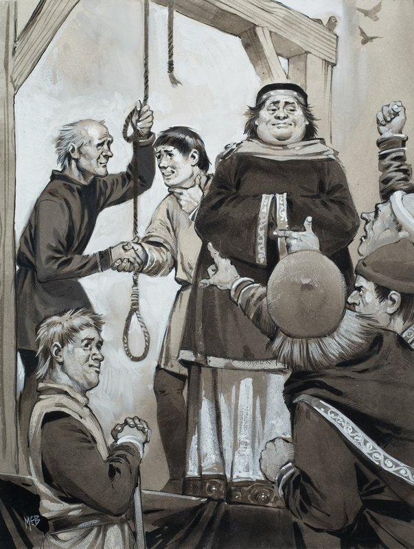 Middelalderrettferdighet (gouache på papir) av Angus McBride