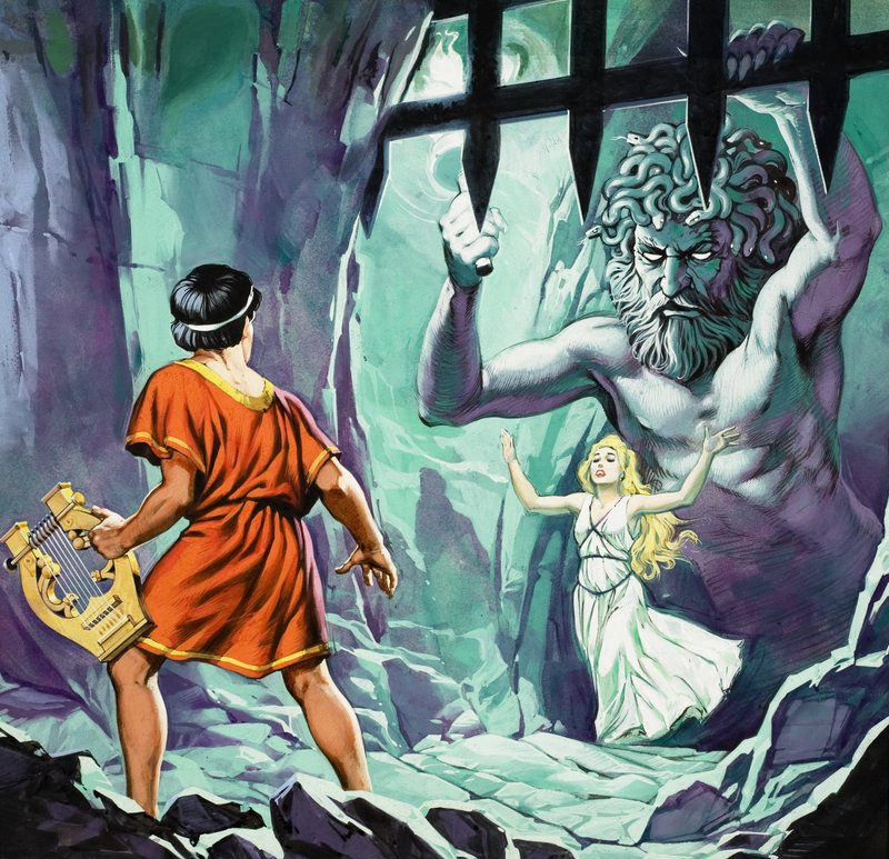 Orfeus og Eurydike (gouache på papir) av Angus McBride