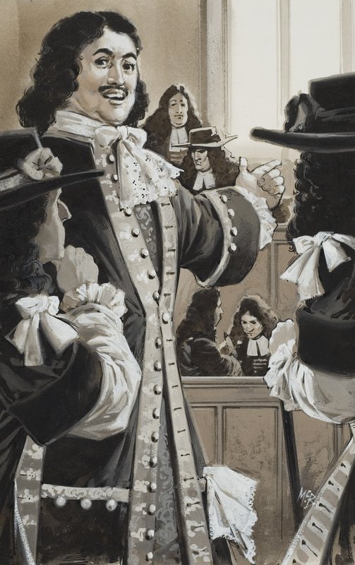 Peter den store (1672–1725) i hoffet (gouache på papir) av Angus McBride