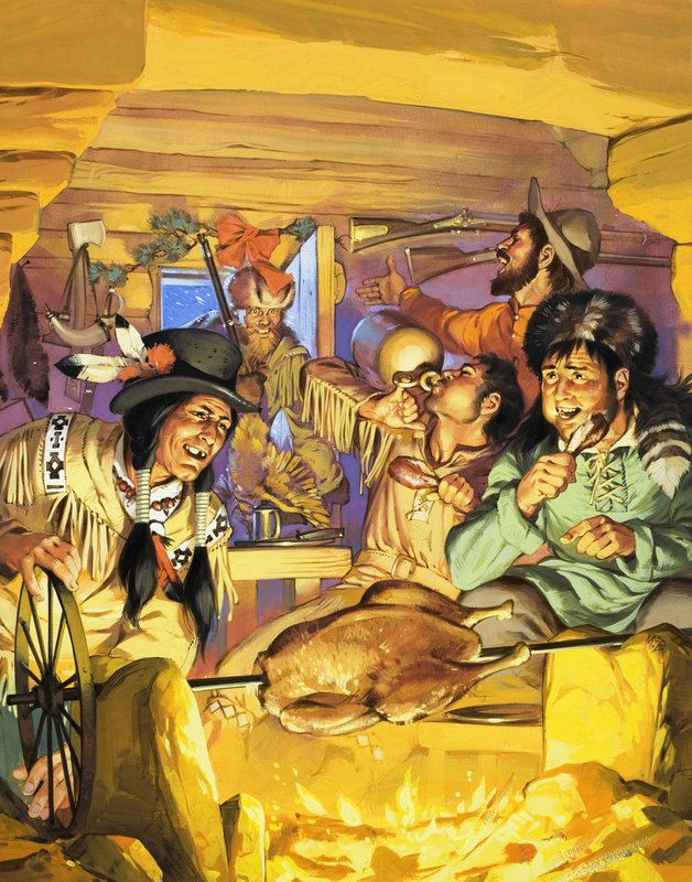 Thanksgiving på 1840-tallet. av Angus McBride