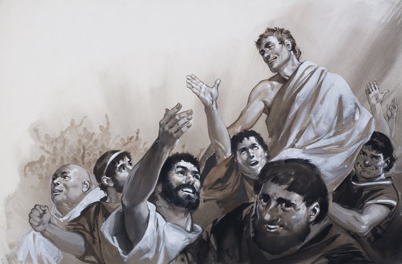 Agrippas regjeringstid, fra «Romas herlighet» (gouache på papir) av Angus McBride