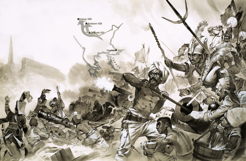 De tyrkiske hærene til Süleyman omringet Wien i 1529 av Angus McBride
