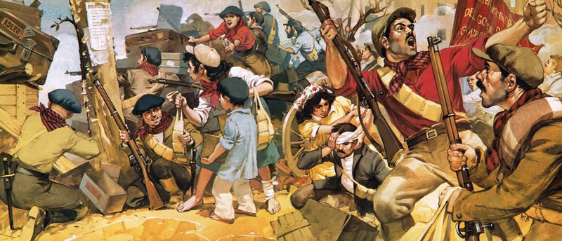 Forsvaret av Madrid under den spanske borgerkrigen av Angus McBride