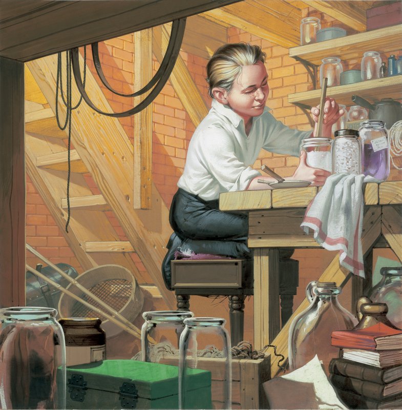 Thomas Alma Edison (1847–1931) (gouache på papir) av Angus McBride