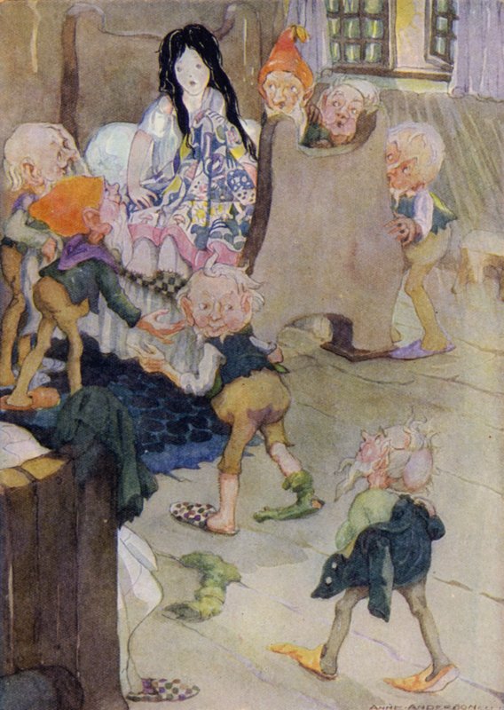 Lille snøhvit (farge litho) av Anne (after) Anderson