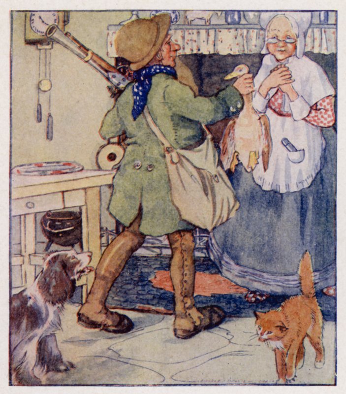 Barnerim: There Was A Little Man (farge litho) av Anne (after) Anderson