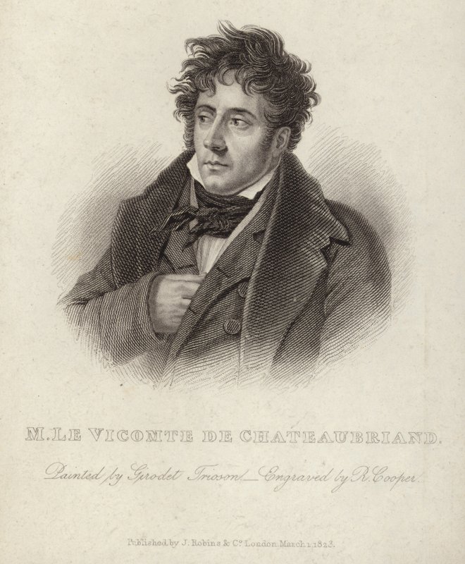 Portrett av viscount de Chateaubriand av Anne Louis Girodet de Roucy Trioson