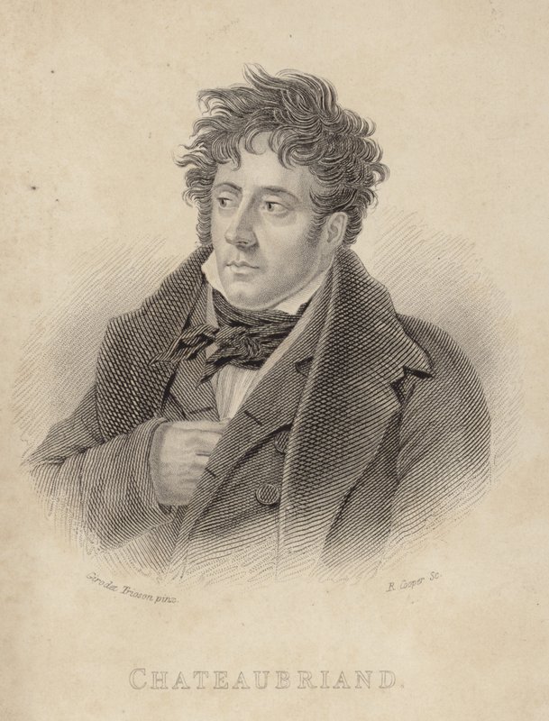 Portrett av Viscount de Chateaubriand av Anne Louis Girodet de Roucy Trioson