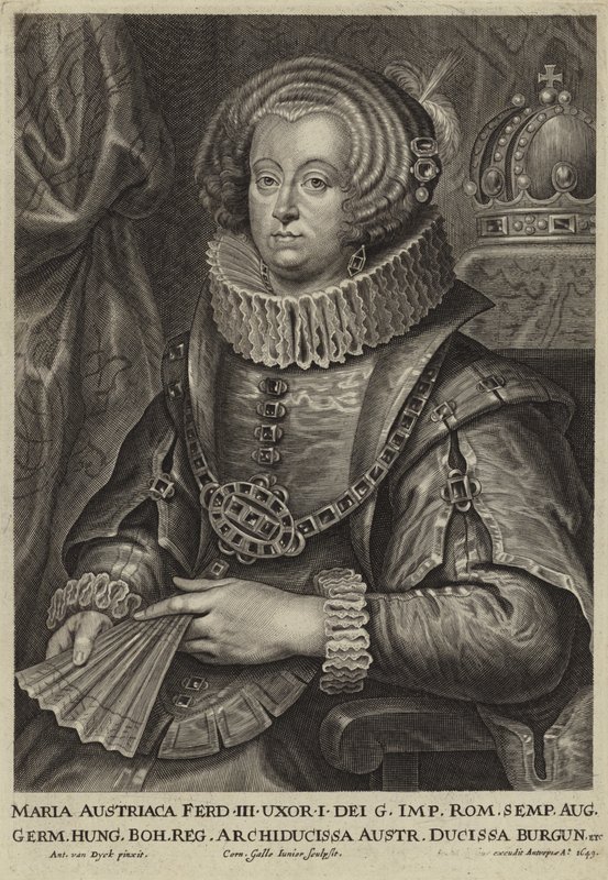Portrett av erkehertuginne Maria av Østerrike av Anthony van Dyck