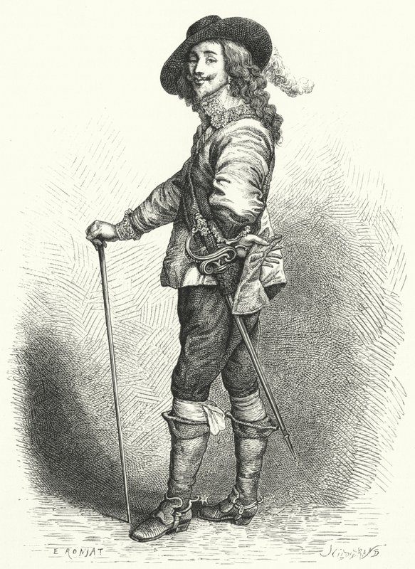 Charles I, konge av England, Skottland og Irland (gravering) av Anthony van (after) Dyck