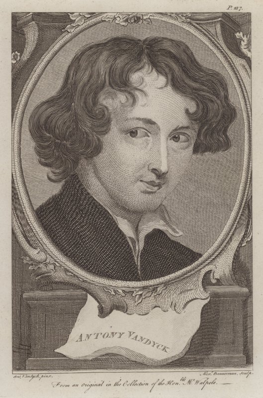 Sir Anthony van Dyck , flamsk kunstner aktiv i England (gravering) av Anthony van (after) Dyck