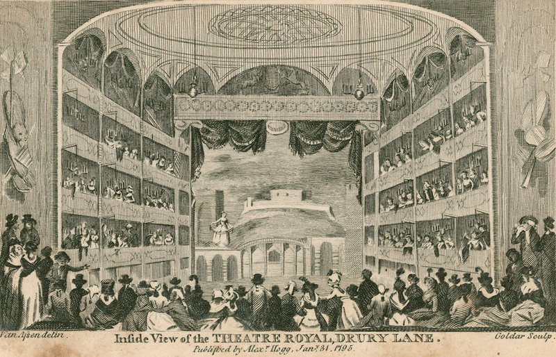 Innvendig utsikt over Theatre Royal, Drury Lane, London av Anthony van Assen