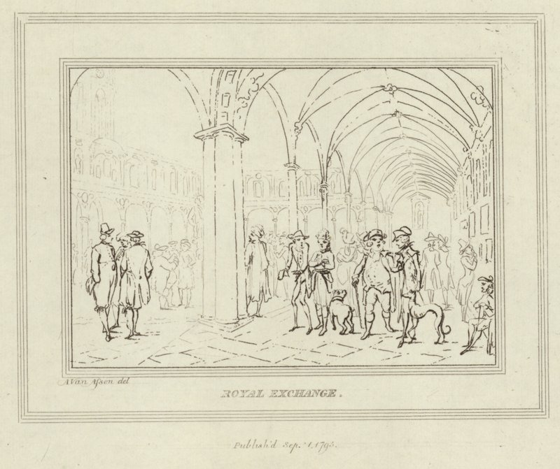 Klostrene til Royal Exchange i City of London av Anthony van Assen