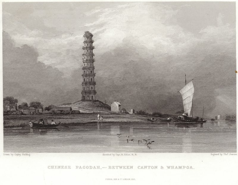 Kinesisk pagode mellom Canton og Whampoa av Anthony van Dyck