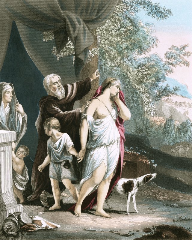 Hagar og hennes sønn drar bort av Anthony van Dyck