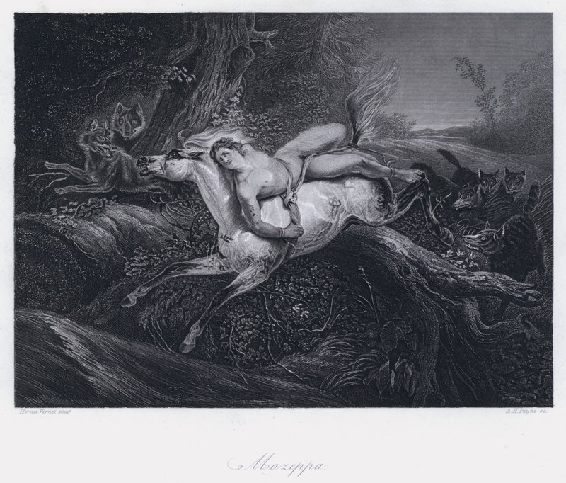 Mazeppa (gravering) av Antoine Charles Horace Vernet