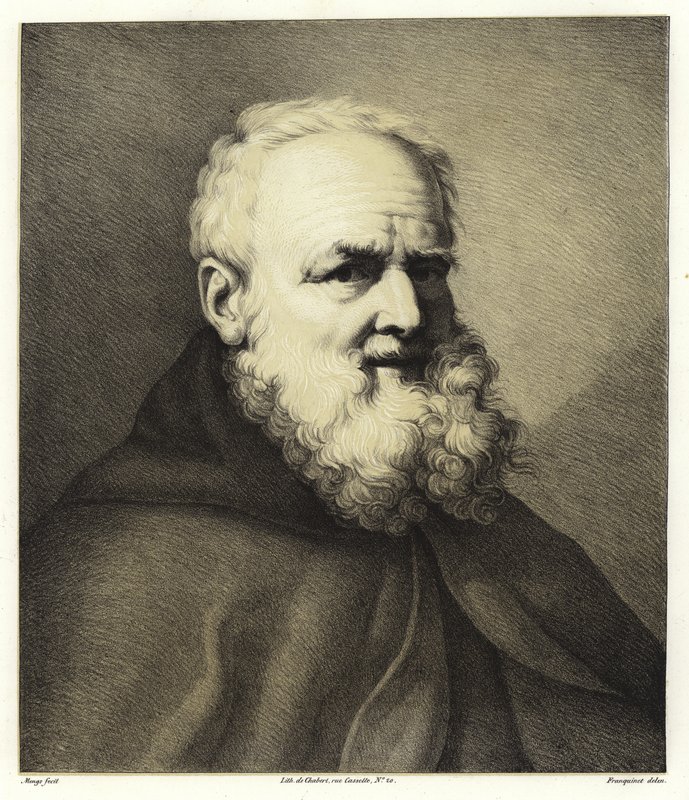 Portrett av en skjeggete mann av Anton Raphael Mengs