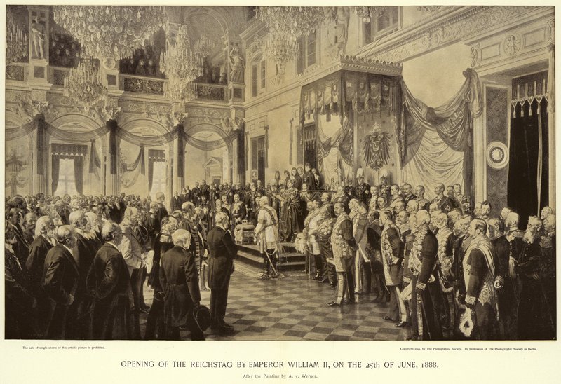 Åpning av Riksdagen av keiser Vilhelm II av Anton Alexander von Werner