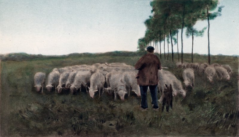 Høst (fotogravure i farger) av Anton Mauve