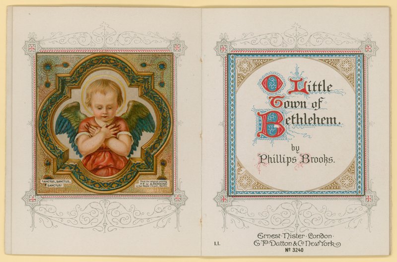 Illustrasjon for O Little Town of Bethlehem (chromolitho) av Archibald Henning