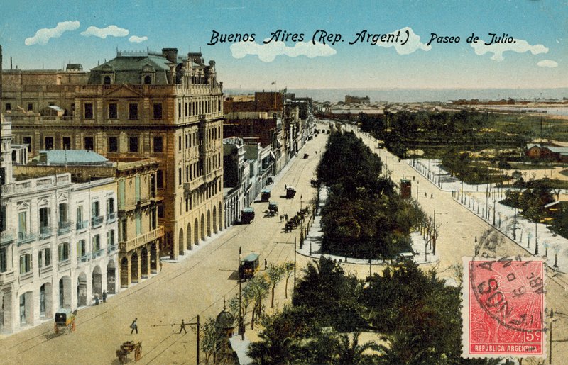 Paseo de Julio, Buenos Aires, Argentina (farget bilde) av Argentinian Photographer