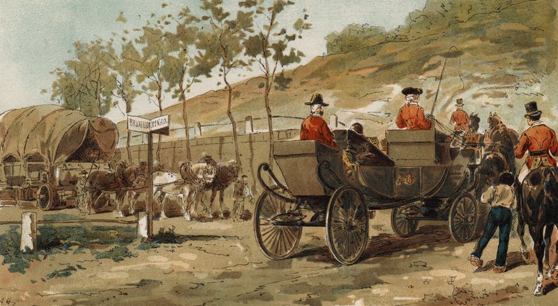 Renaix-vogn og kongelig vogn av kong Leopold I, Belgia, 1800-tallet av Armand Jean Heins