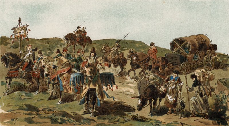 Vogn og eskorte, tid for hertugene av Burgund, 1400-tallet av Armand Jean Heins