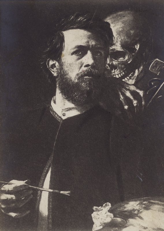 Selvportrett med Death Playing the Fiddle, 1872 av Arnold Böcklin