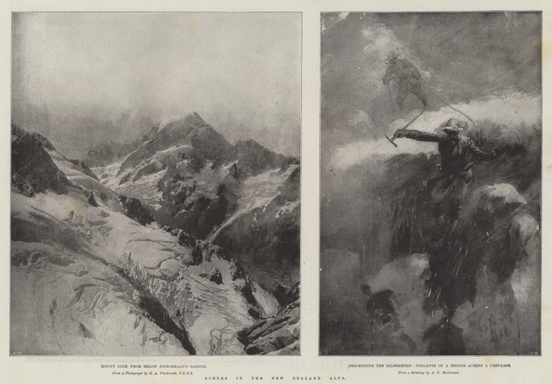 Scener i New Zealand-alpene av Arthur David McCormick