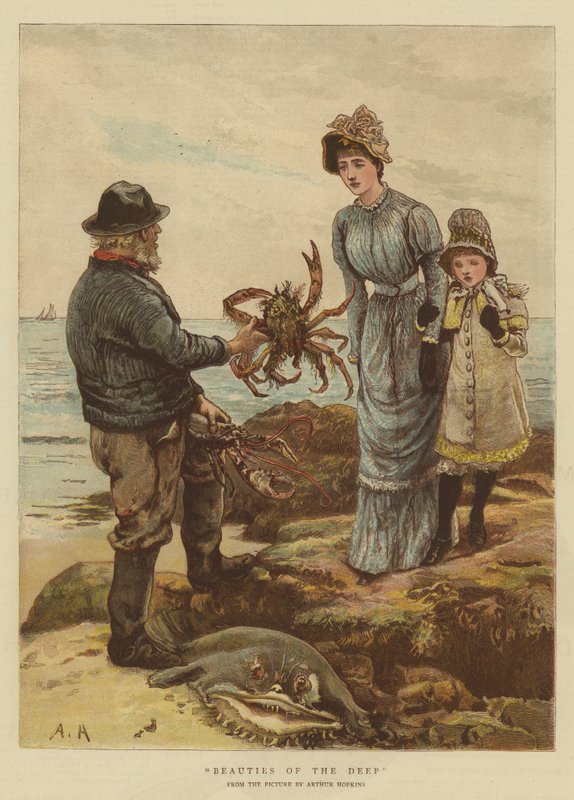 Dypets skjønnheter (chromolitho) av Arthur Hopkins