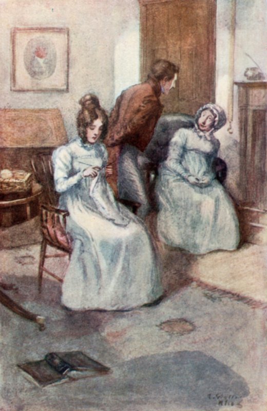 Illustrasjon for Northanger Abbey av Jane Austen av Arthur Wallis Mills
