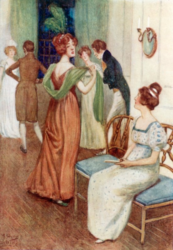 Illustrasjon for Pride and Prejudice av Jane Austen av Arthur Wallis Mills