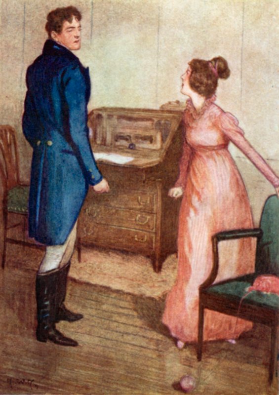 Illustrasjon for Pride and Prejudice av Jane Austen av Arthur Wallis Mills