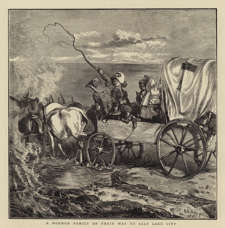 En mormonfamilie på vei til Salt Lake City av Arthur Boyd Houghton