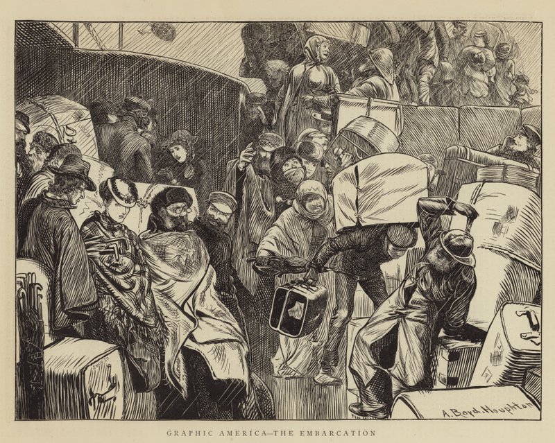 Graphic America, the Embarkation av Arthur Boyd Houghton