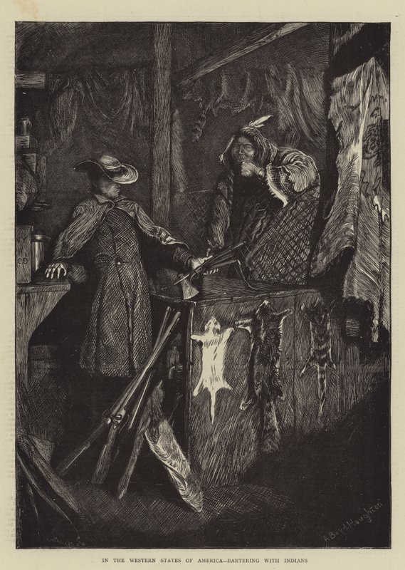 I de vestlige delstatene i Amerika, byttehandel med indianere av Arthur Boyd Houghton