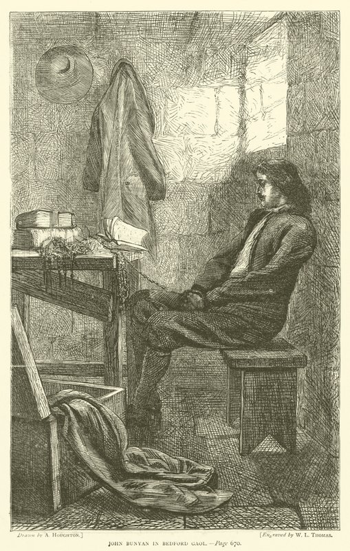 John Bunyan i Bedford Gaol av Arthur Boyd Houghton