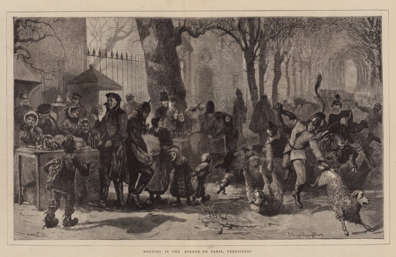 Morgen på Avenue de Paris, Versailles av Arthur Boyd Houghton