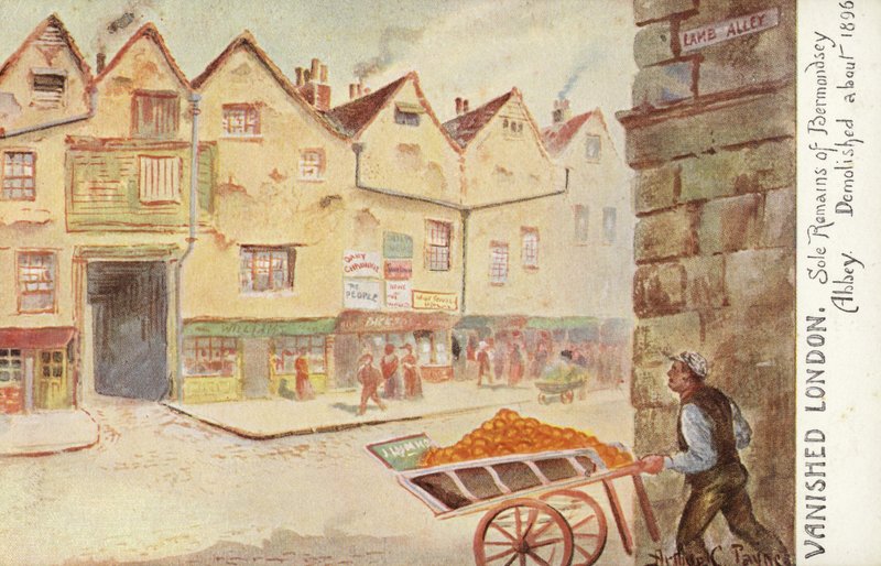 Forsvunnet London - Sjelester av Bermondsey Abbey, revet rundt 1896 av Arthur Charles Payne