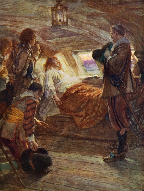 Sir Francis Drakes død av Arthur David (after) McCormick