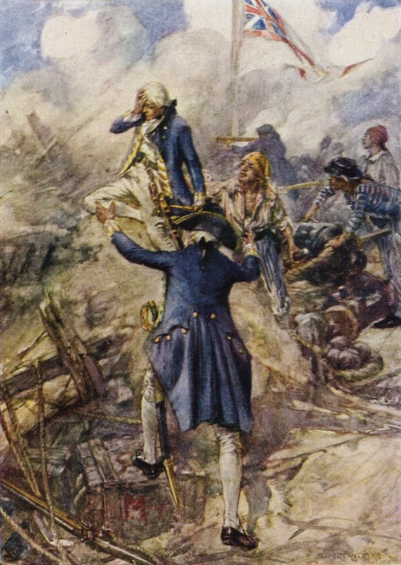 Nelson mister et øye med Calvi av Arthur David McCormick