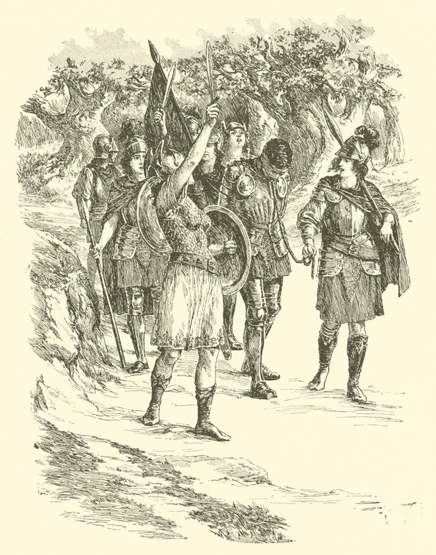 The Adventures of Sir Artegall, Queen Of The Amazons (gravering) av Arthur George Walker