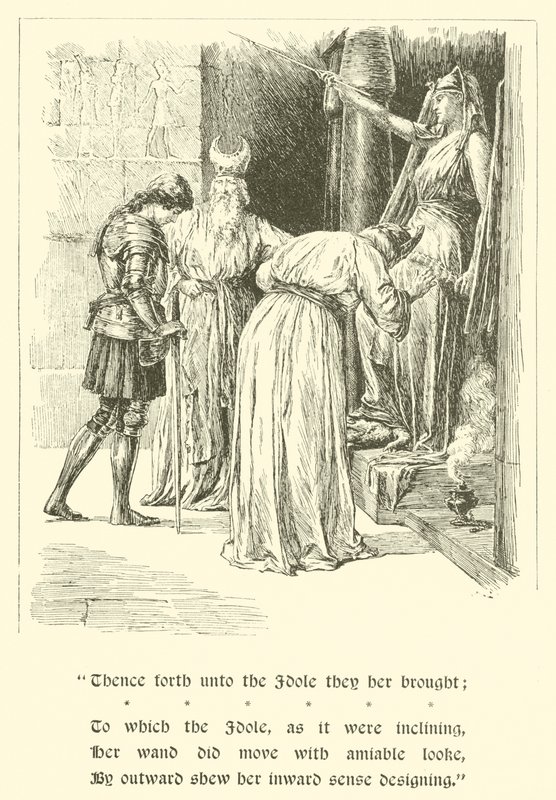The Adventures of Sir Artegall, Radigund And Britomart (gravering) av Arthur George Walker