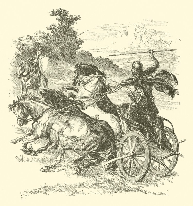 Eventyrene til Sir Artegall, Sultanens hester (gravering) av Arthur George Walker