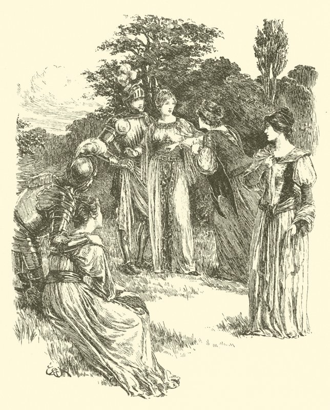 The Legend Of Britomart, The Golden Girdle Awarded (gravering) av Arthur George Walker