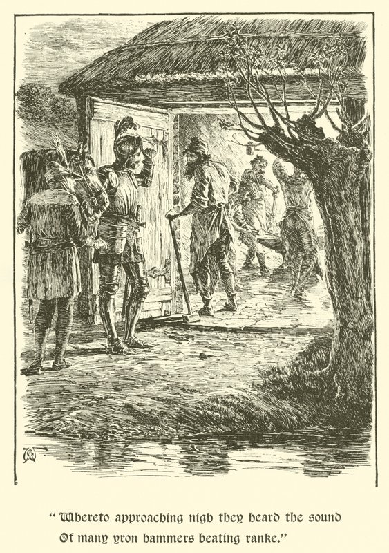 The Legend of Britomart, The House of Care (gravering) av Arthur George Walker