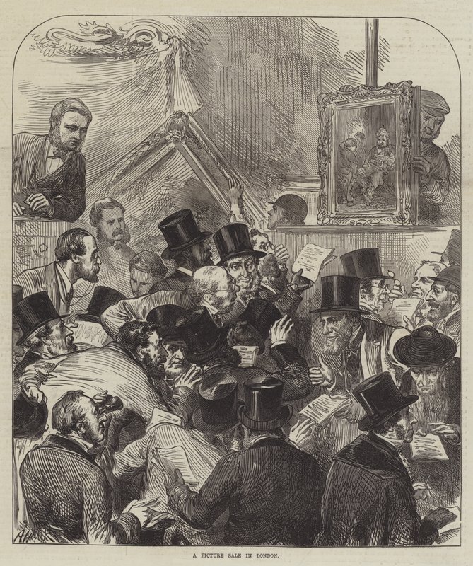 Et bildesalg i London av Arthur Hopkins