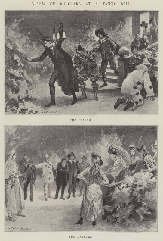 Alarm av innbruddstyver på et fancy ball av Arthur Hopkins