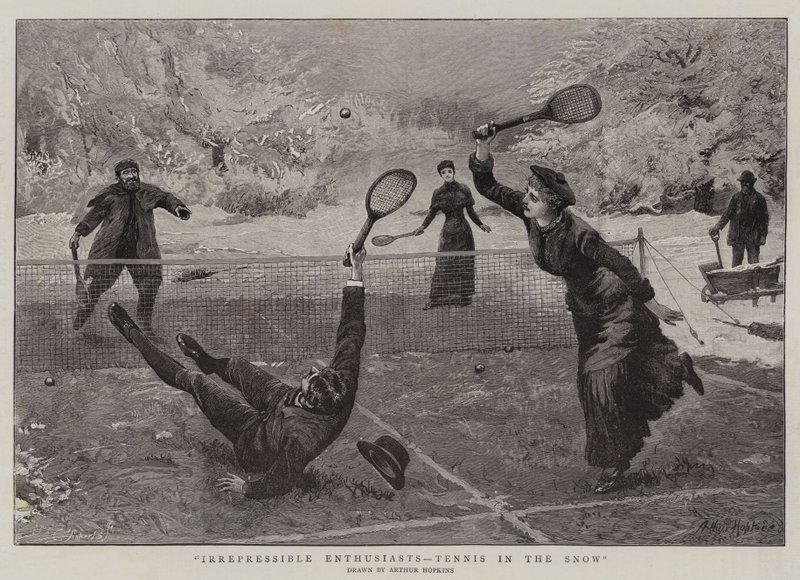 Irrepressible entusiaster, Tennis i snøen av Arthur Hopkins